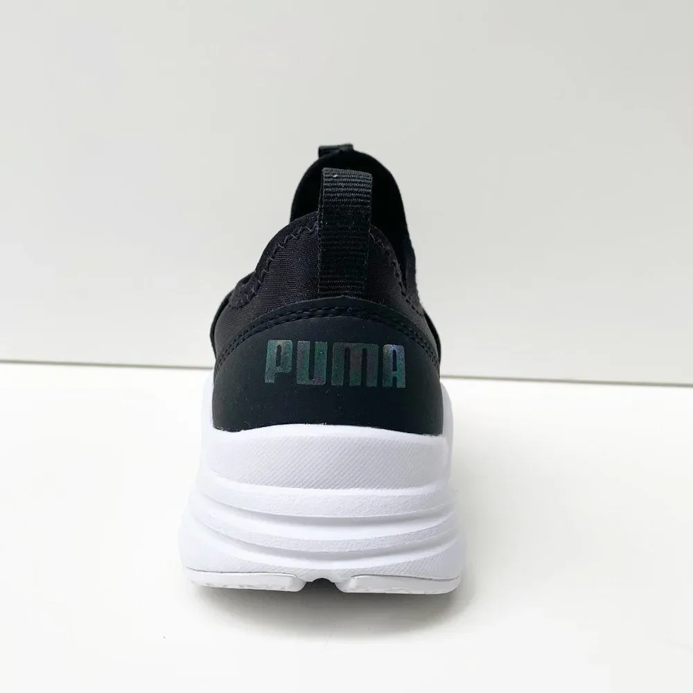 Puma Essential Black Comfort Slip On Sneaker Shoes Size 5Y / 6.5-7 Women - Picture 10 of 13